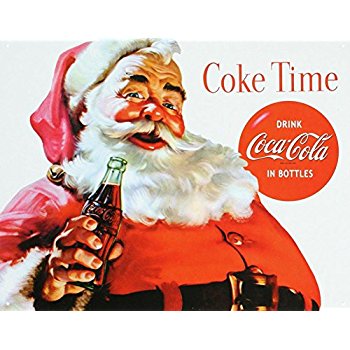 Amazon.com: Coca Cola Coke Santa Claus Christmas Tin Sign ...