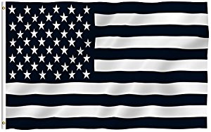 Amazon.com : 3'x5' BLACK and WHITE AMERICAN FLAG, military ...