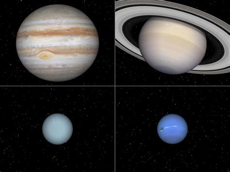 Four Gas Giants - Pics about space
