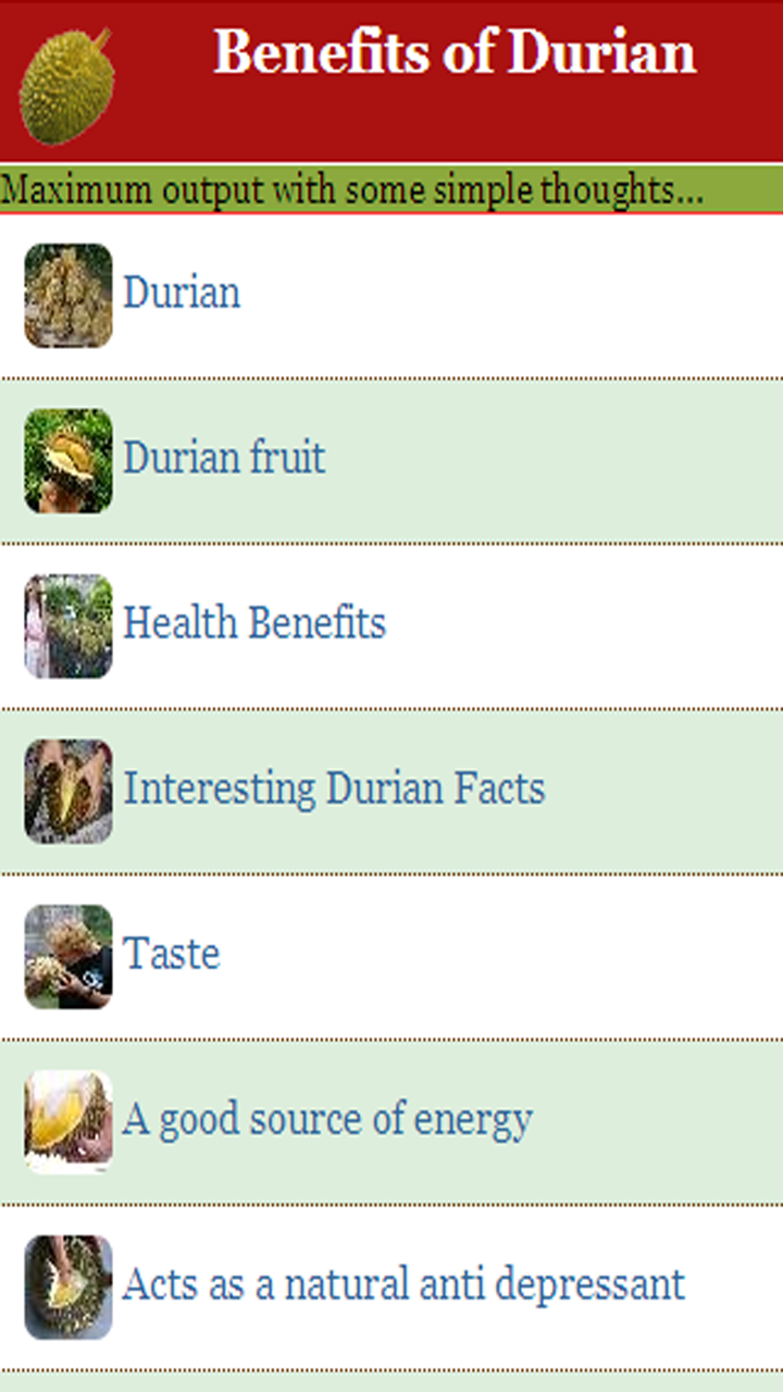 Amazon.com: Benefits of Durian: Appstore for Android