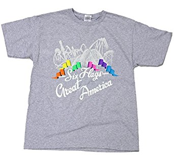 Amazon.com: Six Flags Great America Youth SS T Shirt Color ...