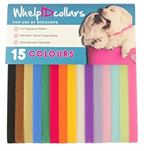 Amazon.com : WhelpIDcollars - Puppy ID Bands - 15 Colors ...