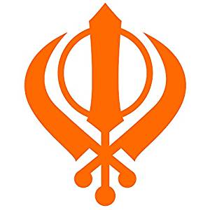 Amazon.com: Khanda (Sikh Symbol) Vinyl Decal Orange Size ...