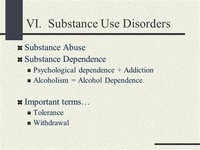 Alcohol/Substance Dependence