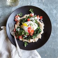 Bean, Kale and Egg Stew