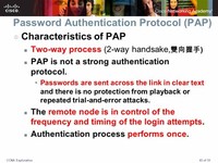 PAP - Password Authentication Protocol