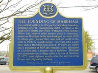 Historical Plaque - The Founding of Stouffville