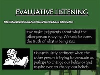 Evaluative Listening