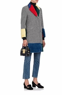 Thom Browne Women's Chesterfield Fur-Trimmed Houndstooth Wool Coat