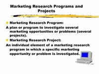 Marketing and Marketing Research