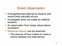 Direct Observation Tests