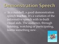 Demonstrative Speeches