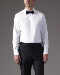 Formal (Piquor Pleated Front) White Shirt