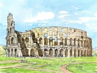 Sculpture Of Colosseum