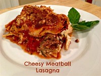 Cheesy Meatball Lasagna