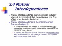 Interdependence: 
