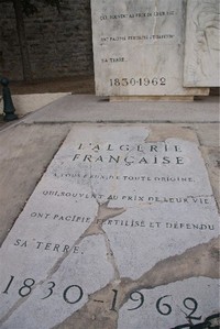 Stéle des Martyrs de l'Algerie Francaise