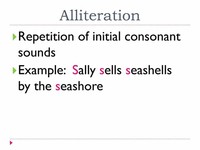 Alliteration The Repetition of Initial Consonant Sounds