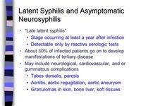 Asymptomatic Neurosyphilis