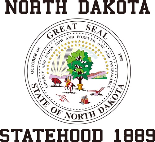 North Dakota Statehood Vector Illustration | AnnTheGran