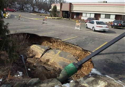 Sinkholes can occur in suburbs, but less severely
