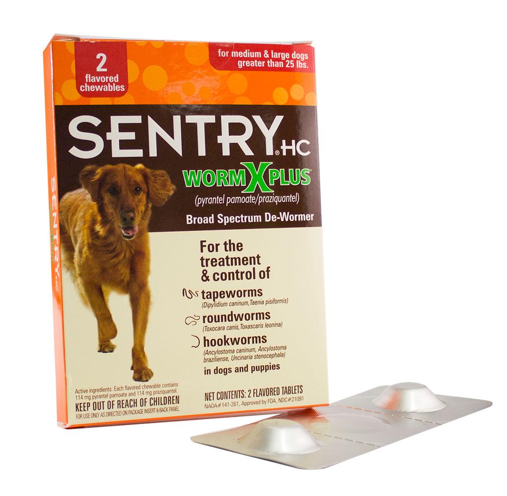 Amazon.com : Sentry HC WormX Plus Dog Dewormer (Round/Hook ...