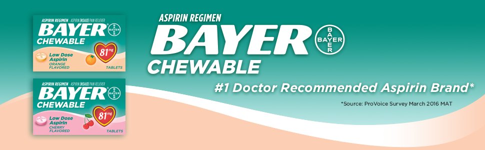 Amazon.com: Bayer Aspirin, Chewable, Low Dose (81mg ...