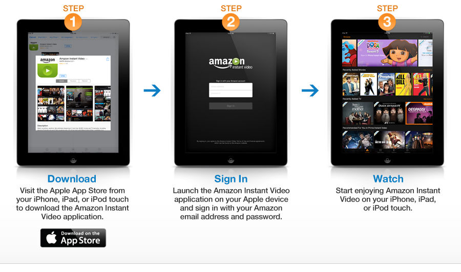 Amazon Instant Video on Apple iPhone, iPad, or iPod Touch