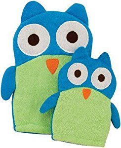 Amazon.com : Rich Frog Mom and Mini Wash Mitts, Owls ...