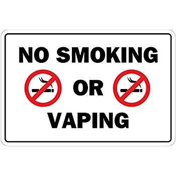 Amazon.com: No Smoking Or Vaping Business Sign | Indoor ...