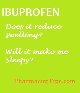Ibuprofen for swelling