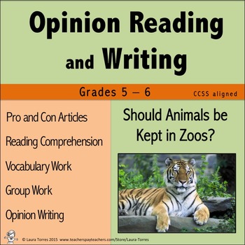 Opinion Writing and Opinion Reading - Should Animals be ...
