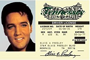 Amazon.com: Elvis Presley's Driver's License From Memphis ...
