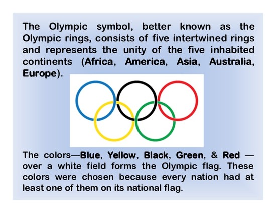 The Olympic symbol, better known