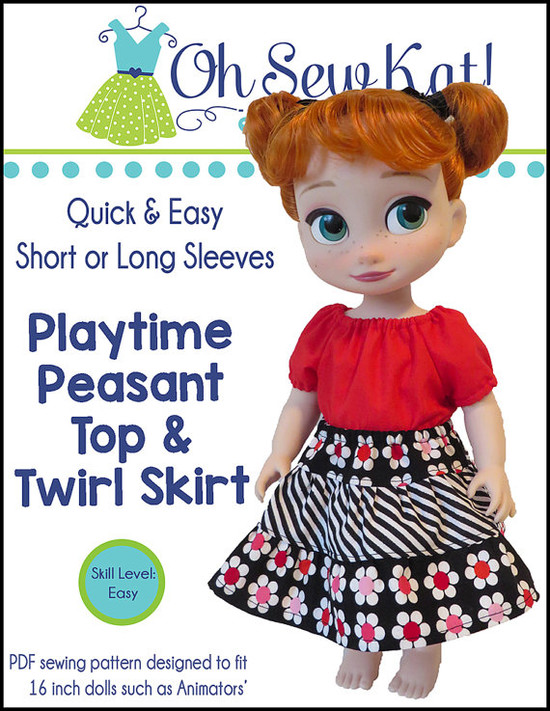 Animators Doll Clothes Sewing Pattern fits 16 inch dolls like
