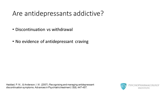 Antidepressant Discontinuation Syndrome: Diagnosis ...