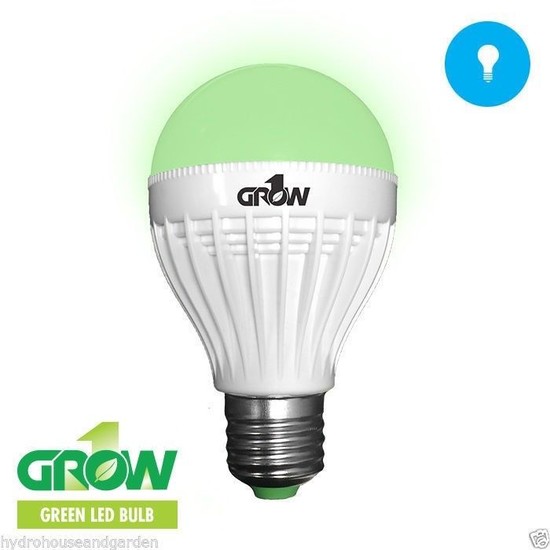 Grow 1 Green 9 Watt LED Light Bulb Plant Safe Work on ...