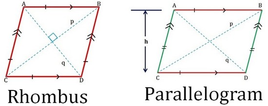 Difference Between Rhombus and Parallelogram (With ...