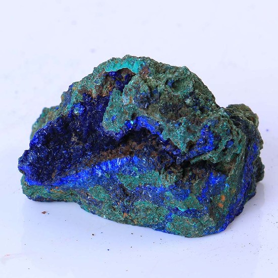 26g Natural Blue Azurite Crystal on Malachite Rough ...