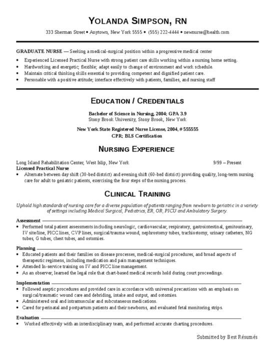 Functional Nurse Resume - Hashdoc