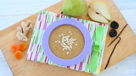 Oatmeal with Pear Prunes - baby constipation | Buona Pappa