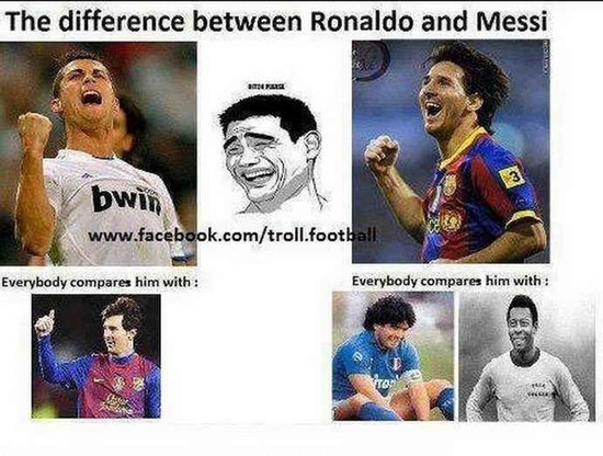 The difference between Ronaldo and Messi - Fansfoot - You ...