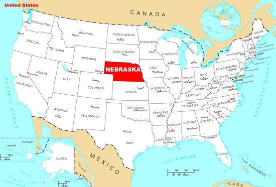 Where is Nebraska – World Map, Weltkarte, Peta Dunia, Mapa ...