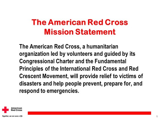 The American Red Cross Mission Statement - ppt download
