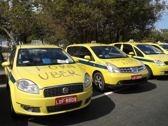 Taxi Drivers Protest Against Uber in Rio de Janeiro | The ...
