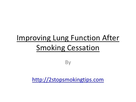 Improving lung function after smoking cessation