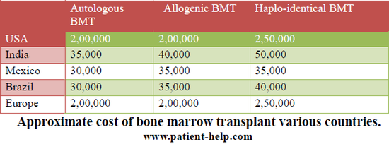 Cost of bone marrow transplant in India, Singapore, USA ...