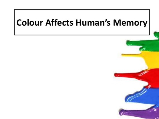 Colors effect human memory
