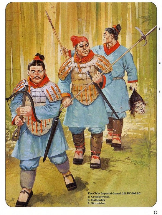 ancient chinese warriors of the Qin Dynasty under the ...