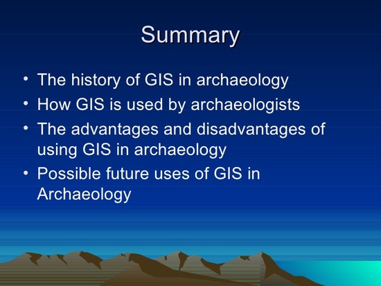 Archaeological Applications Of Gis